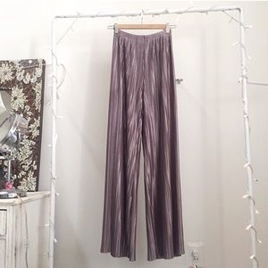 pleated pants in dusty lilac